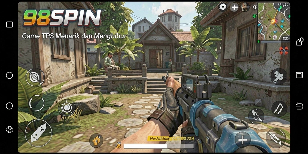 Tampilan utama gameplay 98SPIN yang seru dan menantang.