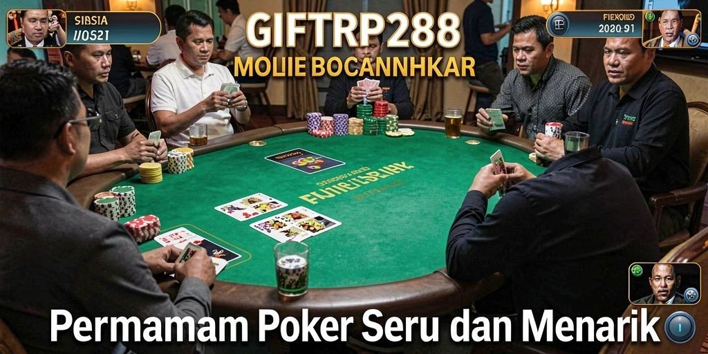 Screenshot gameplay GIFTRP288 menampilkan keseruan bermain Poker.