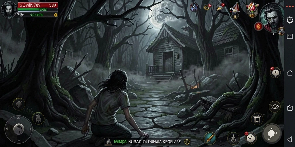 Screenshot GOWIN789 menampilkan momen mencekam dalam gameplay Horror.