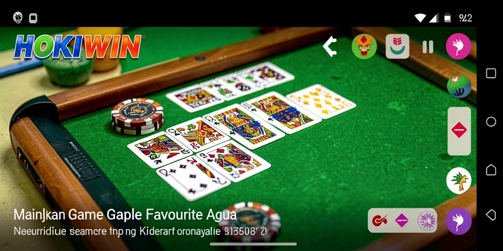 Screenshot gameplay HOKIWIN menampilkan suasana seru permainan Gaple.