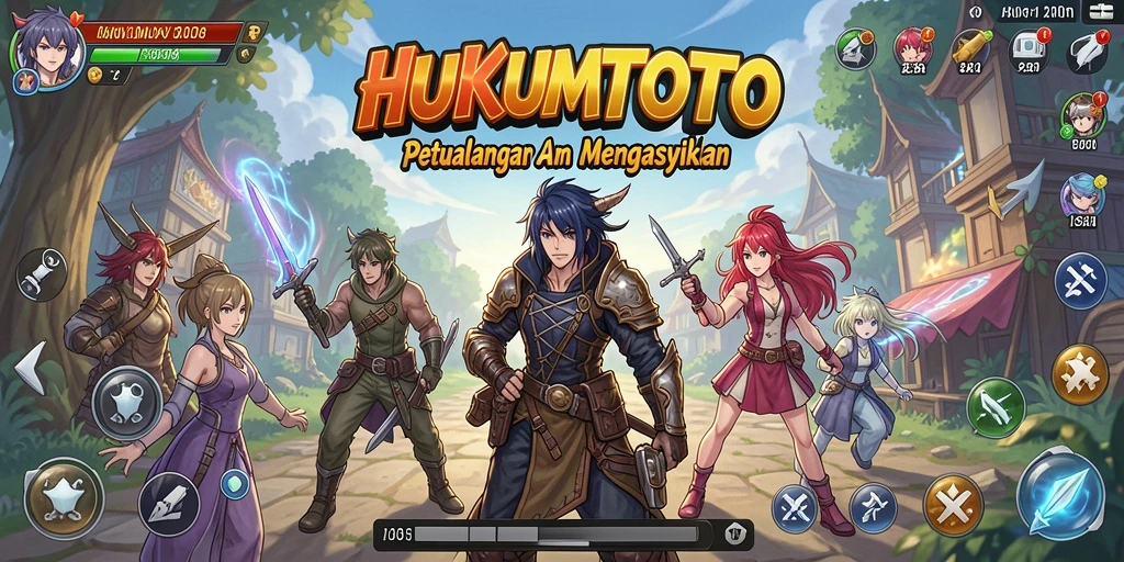 Screenshot gameplay HUKUMTOTO dengan karakter Anime yang menawan.