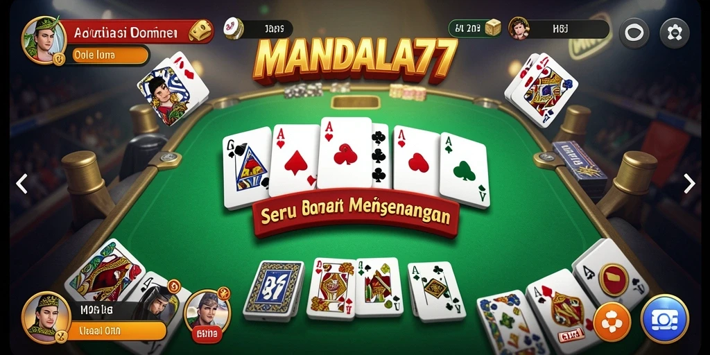 Tampilan gameplay MANDALA77 yang menarik dalam permainan Domino.