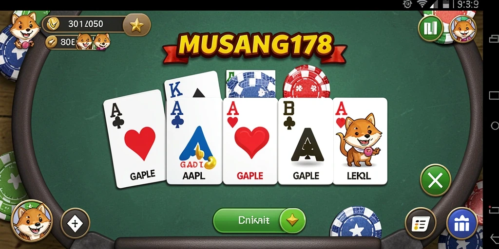 Tampilan gameplay MUSANG178 menampilkan keseruan permainan Gaple.