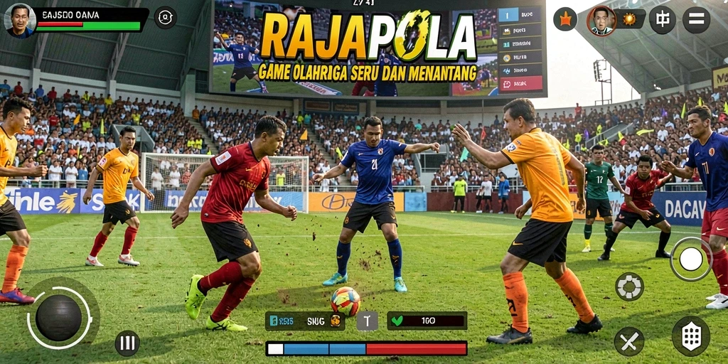 Tampilan seru saat bermain <strong>RAJAPOLA</strong> dengan teman-teman dalam pertandingan olahraga.