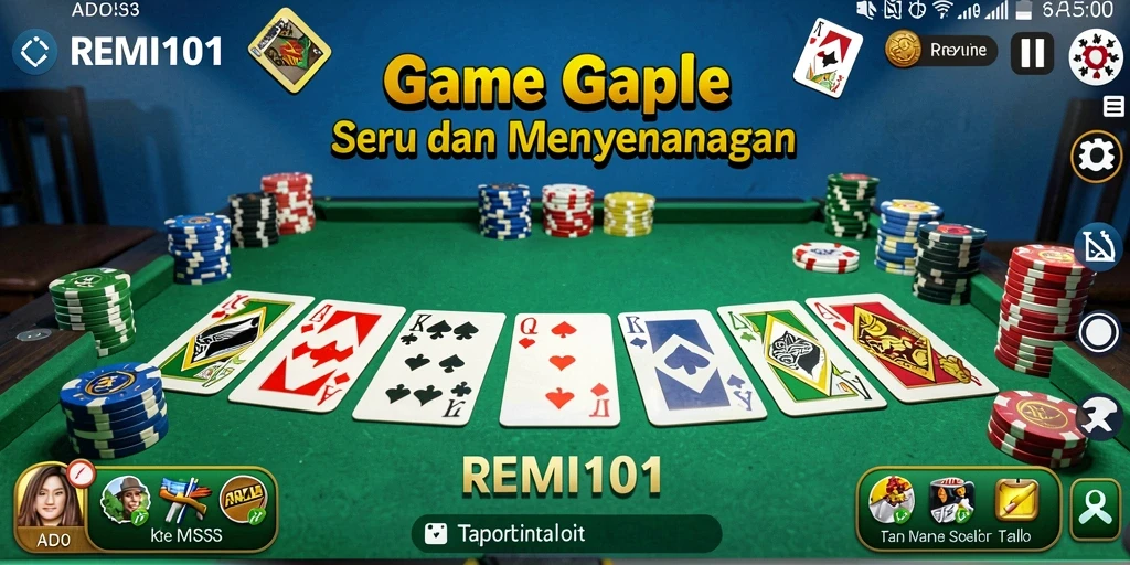 Tampilan gameplay Gaple yang menarik dan interaktif.