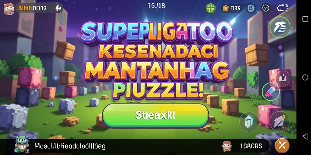 Tangkapan layar dari gameplay SUPERLIGATOTO menunjukkan tantangan menarik di setiap level.